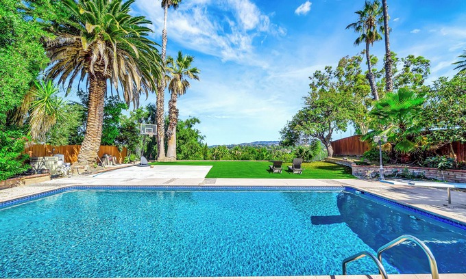 Woodland Hills House | Incredible View, Huge Pool & Basketball!