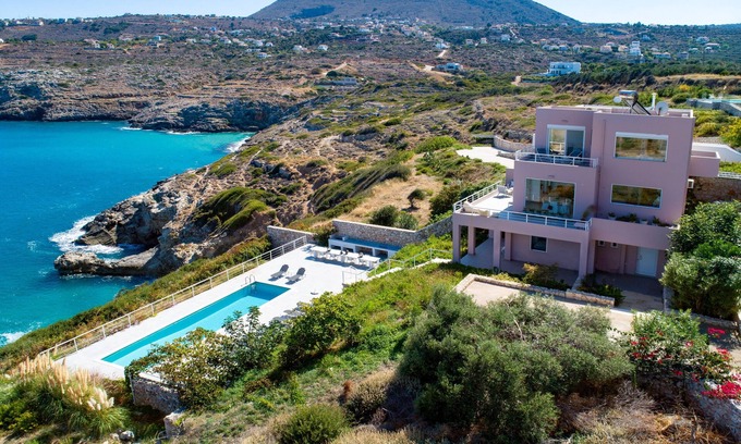 Plaka Villa | Inger's House - Villa with Delicate Interior, Private Pool and Amazing Sea Views