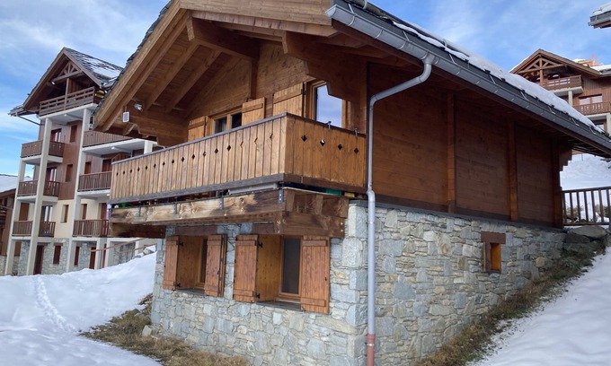 Valmeinier Ski Chalet | Invidual Chalet- 8 people - 50 m from Ski slopes