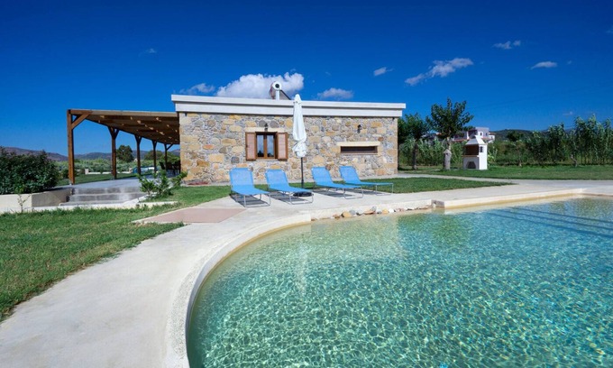 Korfalonas Villa | Iridanos Villa with 3 bedrooms and private pool, 400 meters from the beach