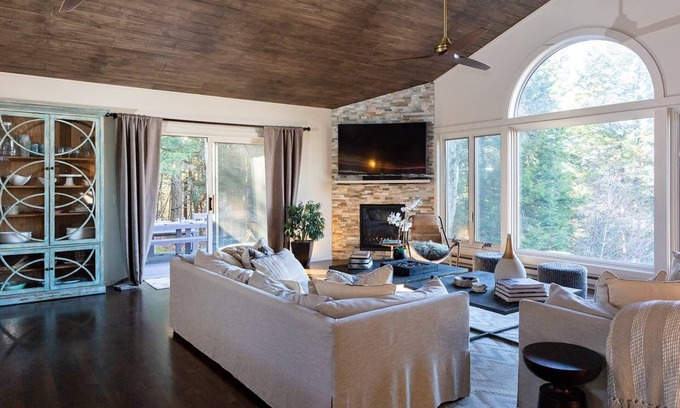 Monterey House | Jaw dropping mountain & lake views in this stylish mountain home….