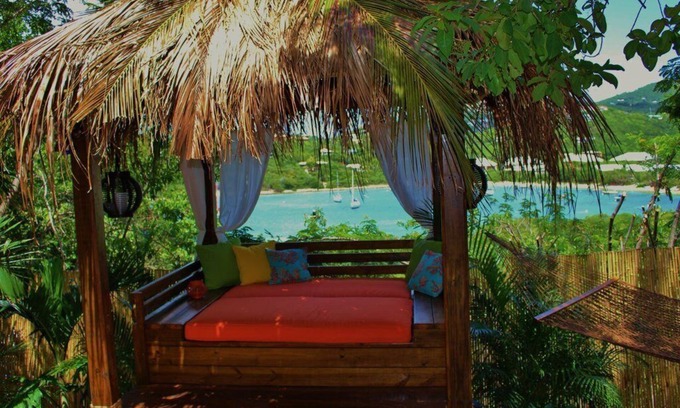 Estate Chocolate Hole and Great Cruz Bay Cottage | Jungle Love!, Private, Romantic Eco-Luxury Cottage, Hot Tub, Kayaks, Cabana