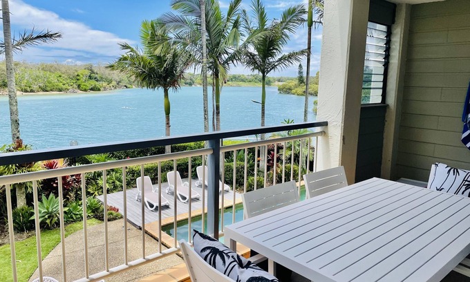 Kingscliff Apartment | Kingscliff Waterfront at Sunrise Cove: Spacious apartment with a large pool