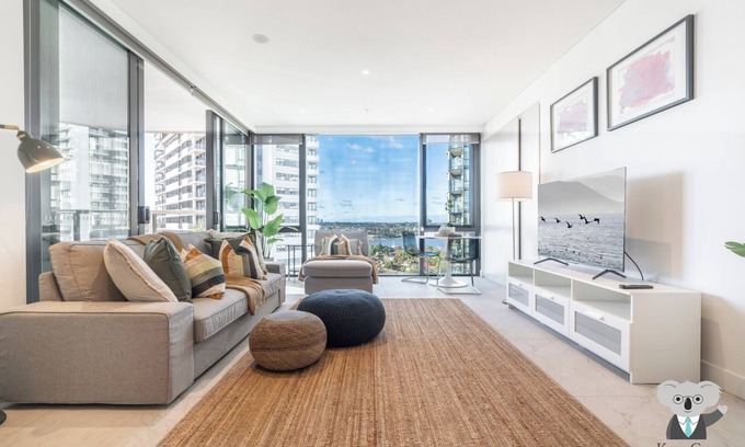Rhodes Apartment | KozyGuru | Rhodes | Stylish Waterfront Living