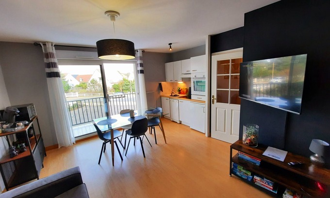 Hardelot-Plage Apartment | l'Art de l'eau beach studio on private property