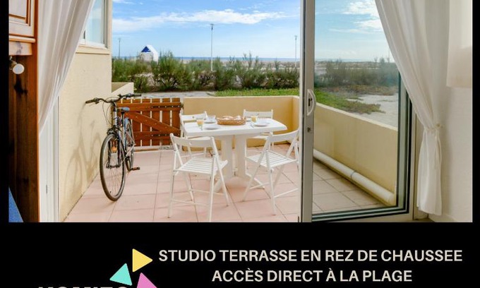 Port Leucate Apartment | « L’Ecume » Terrasse Rez-de-chaussée/Front de mer