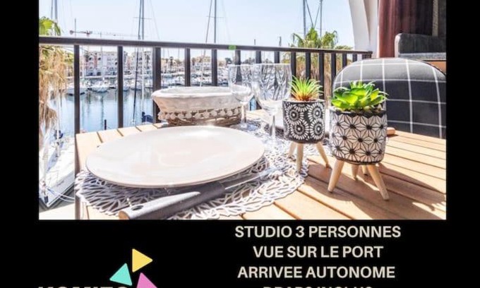 Port Leucate Apartment | La Brise Marine. Vue Panoramique Port de Plaisance