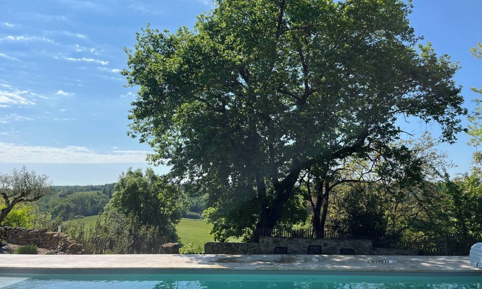 Ruch House | La Maison du Grand Chêne - View, Pool & Nature
