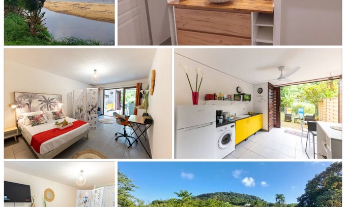 Remire Montjoly Apartment | La perle du Rorota - Large luxury studio with swimming pool and private beach access