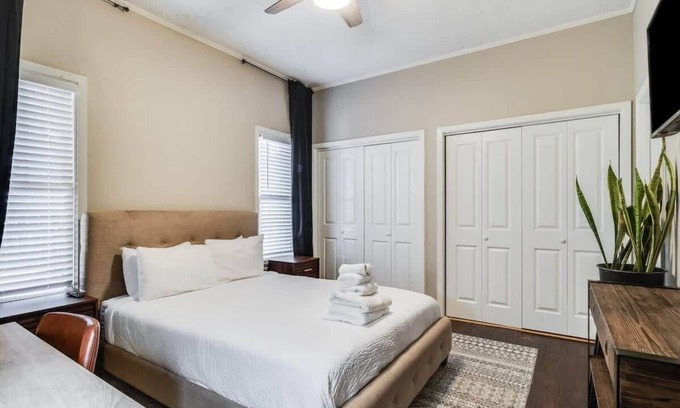 Freetown - Port Rico House | Lafayette Getaway-A cozy private bedroom close to downtown, with shared spaces