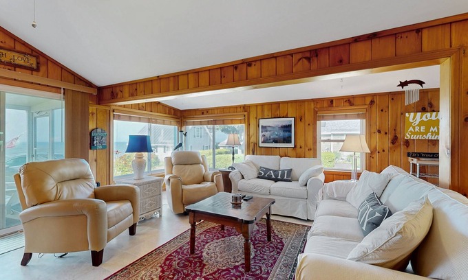 Malletts Bay House | Lake access house w/water views, kayaks, gas grill, deck, sunroom, telescope