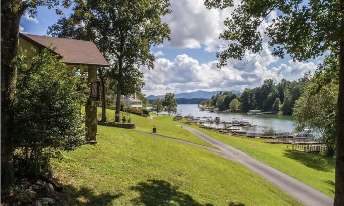 Hayesville House | Lake Chatuge beauty w/private dock, fire pit, pool table, grills and A+ views!