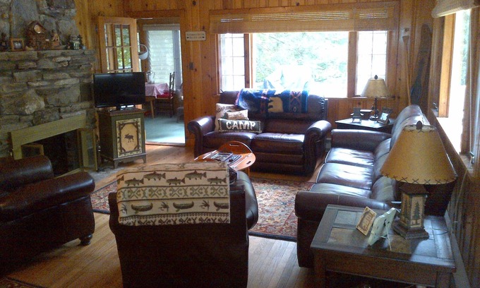 Lake George Cabin | Lake George cabin with private association beach, patio, deck and all amenities!
