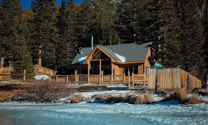 Saint Mary's Cabin | Lake side Cabin with Hot tub and views of St. Mary’s Glacier