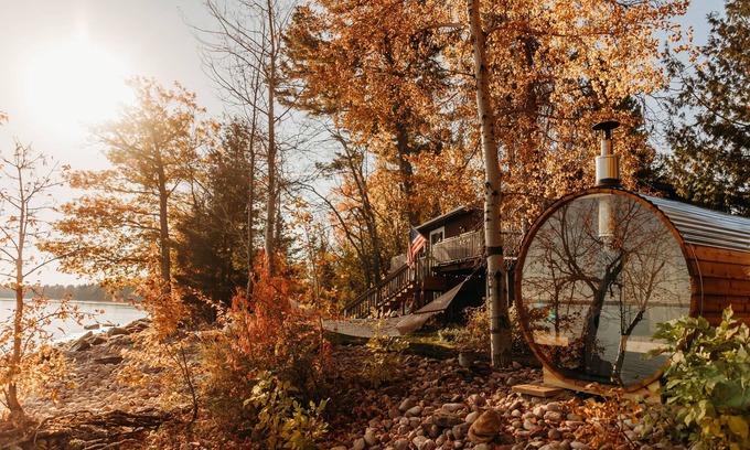Au Train Cabin | Lake Superior Waterfront Home with Wood Stove Sauna!