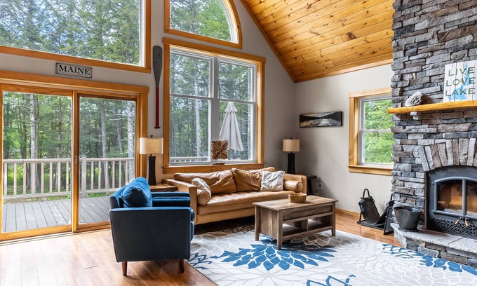 Dover-Foxcroft House | Lakefront house on Sebec Lake, ME. Fast WiFi, pet friendly, ATV access, chef!