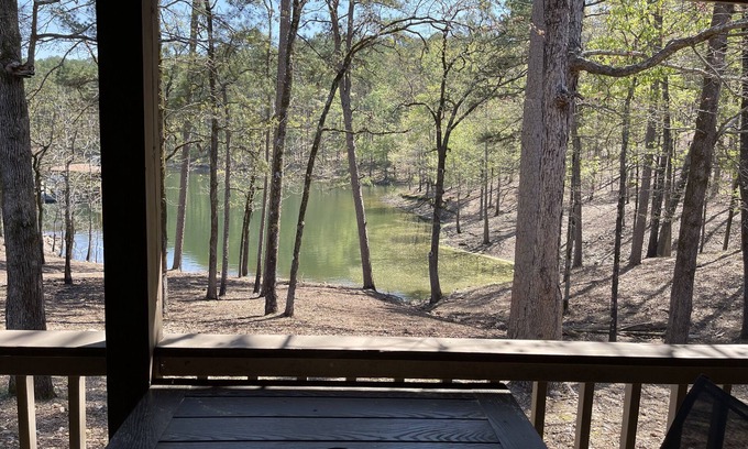 Arkadelphia Cabin | Lakeview- 2 Bedroom, 2 Bath Cottage with deck & hot tub