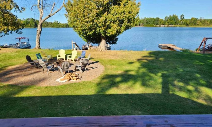 Mercer House | Large Lake house on major snowmobile trail