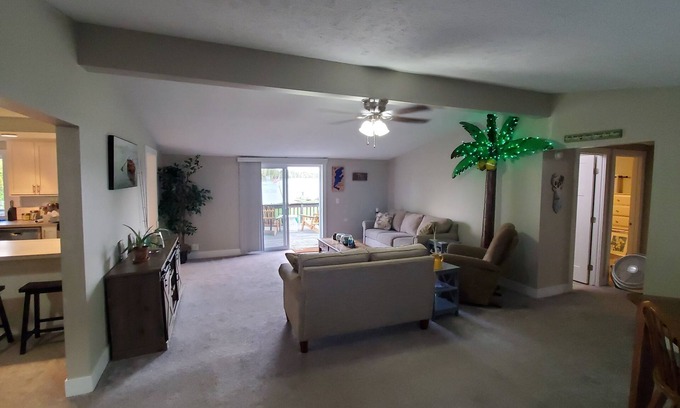 Smyrna House | Large lake house with Beach side Tiki BAR