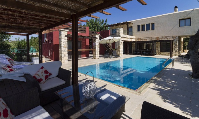 Kissonerga Villa | Large Secluded Stone Built Villa with Free 7 Seater Car