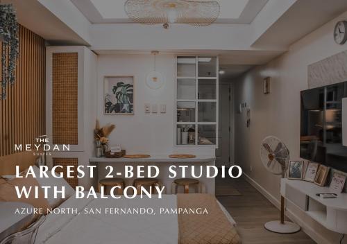 San Fernando Apartment | Largest 2-Bed Studio in Azure North, Pampanga