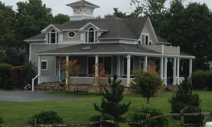Mattapoisett House | Late summer weeks available. Enjoy water views while relaxing on the porch!