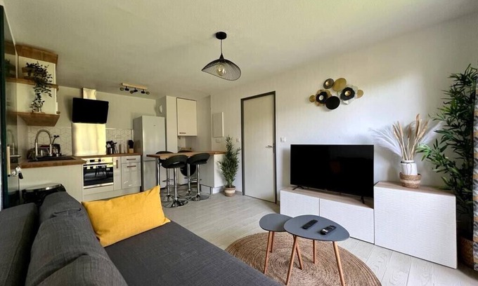Toulouse North Apartment | Le CoZen - T2 cozy zen with parking & garden