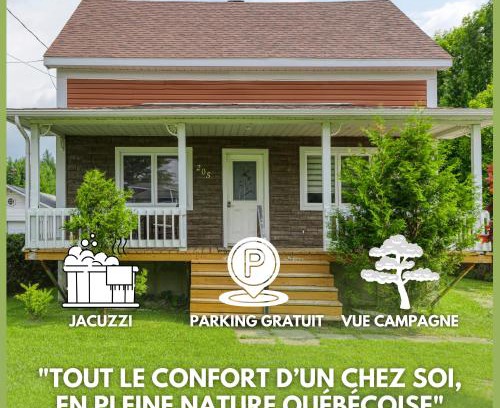 Stratford Ski Chalet | Le Natural Lodge - Idéal Famille & Groupe x8 - Weekend & Vacances Détente - Jacuzzi Vue Campagne Dégagée - Quartier Calme - Jardin - Terrasse - Barbecue - 10min des lacs - Parking privé & Borne Voiture Électrique - Check In Flexib - Linge de maison fourni