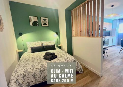 Agen Apartment | LE QUAI 1 - Spacieux Studio NEUF CALME - CLIM - WiFi - Gare à 200m