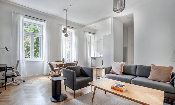 Leopoldstadt Apartment | Leopoldstadt 2br w/balcony, nr Danube & Prater, by Blueground