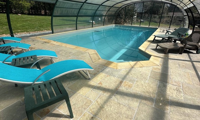 Masserac House | Les Charmettes, 3 bedrooms, heated indoor pool, enclosed grounds.