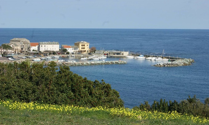 Santa-Severa Apartment | Les Cyprès - View to the sea and Harbor of Santa Severa, in Corsican Cape