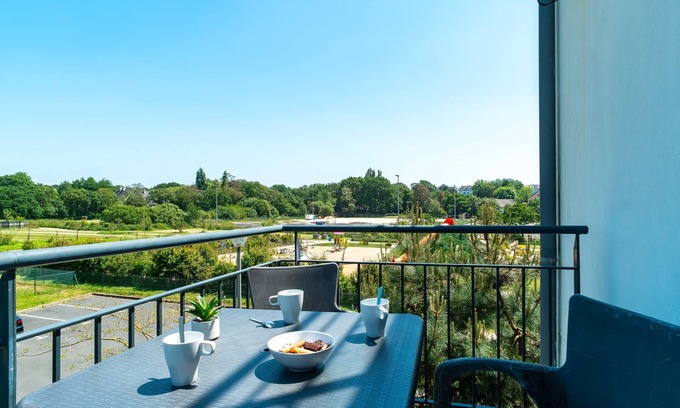 Concarneau Apartment | Les Thermes 421 - Appt pour 4 avec piscine partagée