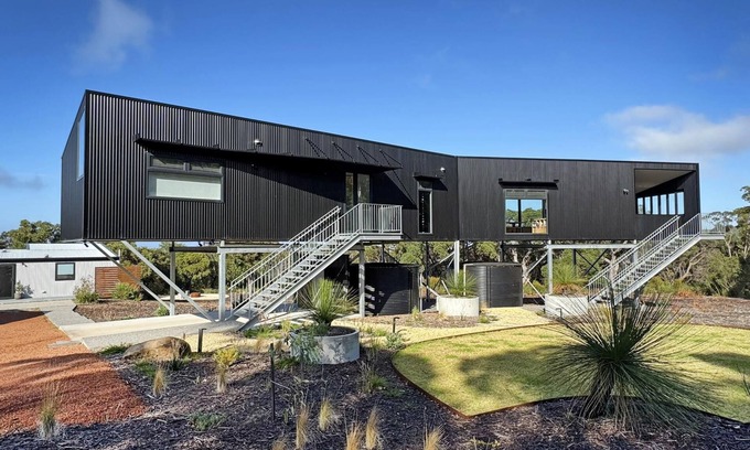 Ocean Beach House | Lights Lookout: Elevated home, expansive sea views