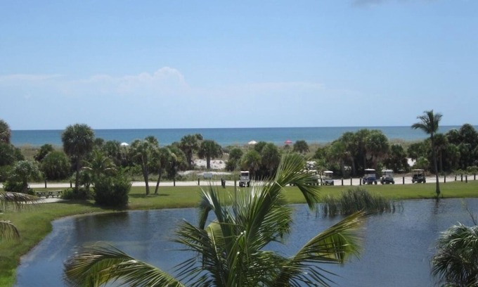 Placida Condo | Little Gasparilla Island - Ocean View, Golf Cart, Ferry, Pool, Boat Dock