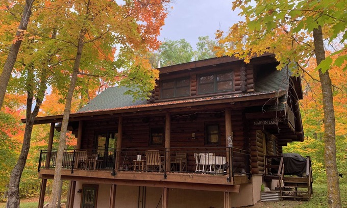 Richville Cabin | Log cabin in the woods with Marion Lake access in Otter Tail County.