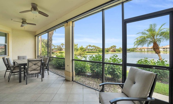 Bonita Springs Condo | Long Lake View From This First Floor Coach Home