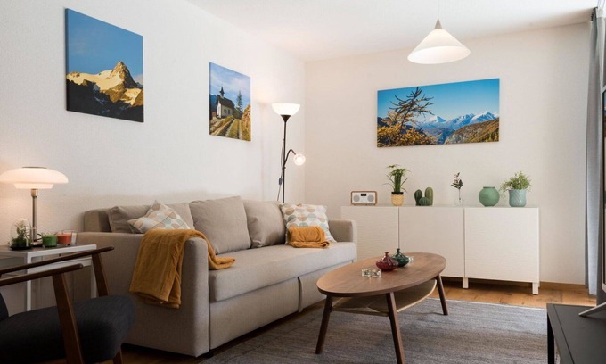 Saas-Balen Apartment | Lovely apartment for 3 people with WIFI, TV, balcony and pets allowed