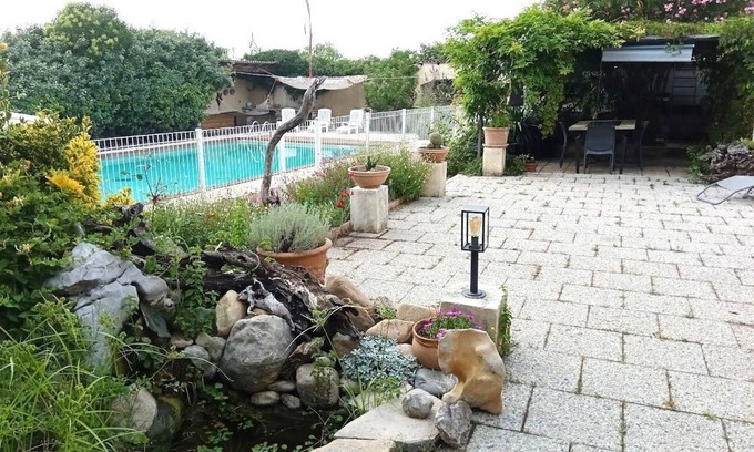 Canaules-et-Argentieres Apartment | Lovely spacious one level gîte with shady terraces, pool, billiard/music room