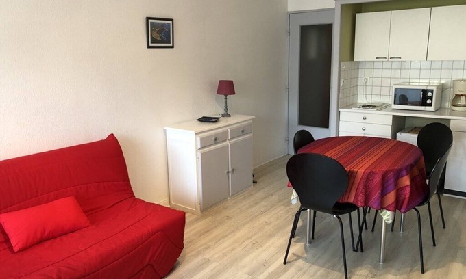 Saint-Cast-le-Guildo Apartment | Lovely, tastefully renovated studio in a residence close to the center and the large beach, with.