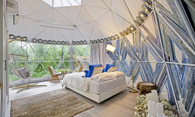 Leesburg Cabin | Luxe & Picturesque Dome Haven ~ Hot Tub ~ Glamping