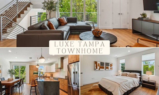 Bayshore Gardens House | Luxe Tampa Townhome: Walkable to Hyde Park ◾ Bayshore Blvd ◾ SoHo ◾ Downtown