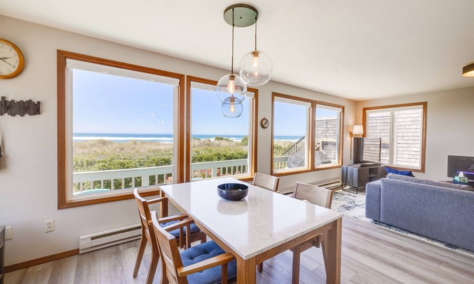 Rockaway Beach House | Luxurious & Cozy Oceanfront Home 50 steps to Beach w/Spectacular Ocean views!