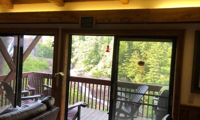 Lake Toxaway Condo | LUXURY 2BR/2BA SPECTACULAR OVER FALLS DECK/GRILL UPSCALE, COMFORTABLE FURNITURE