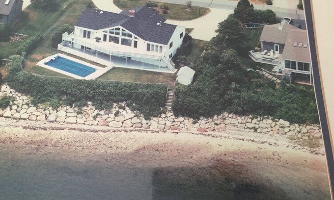 Cataumet House | LUXURY 5BR WATERFRONT BEACH POOL DECKS DOCK PANOR WATERVIEWS. TWO PRIMARY SUITES