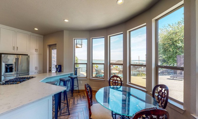Lake Bridgeport House | Luxury Lake Home with Stunning Water Views, Private Hot Tub & Gourmet Kitchen