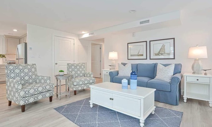 Plymouth Cultural District Condo | Luxury Mayflower & Sea View Corner Condo with Private Balcony on Plymouth Harbor