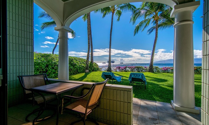 Historic Lahaina Front Street Condo | Luxury Oceanfront Condo, Steps to Sand