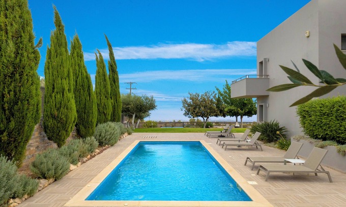 Arkadi Villa | Luxury Sea View Villa w/Pool & Guest House,Near Beach