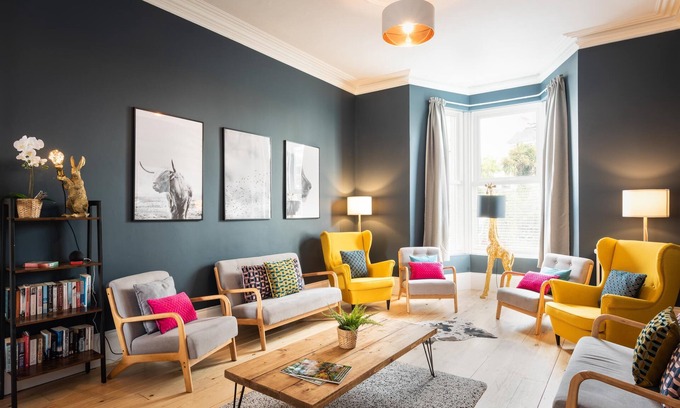 Teignmouth House | Luxury Villa sleeps 14 by the sea in Teignmouth - cinema room, hot tub